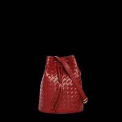 Adele Bucket Handbag in Rouge