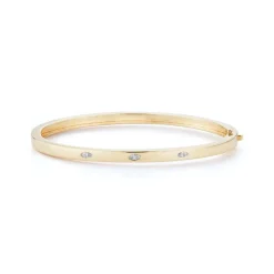 Alexa Jordyn Marquise Diamond Bangle in Yellow Gold