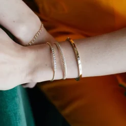 Alexa Jordyn Marquise Diamond Bangle in Yellow Gold