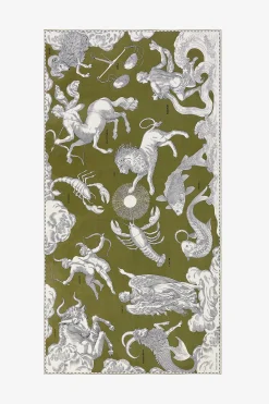 Astrology Scarf in Khaki