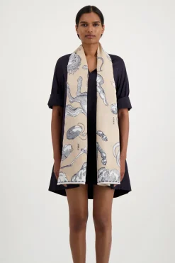 Astrology Scarf in Natural