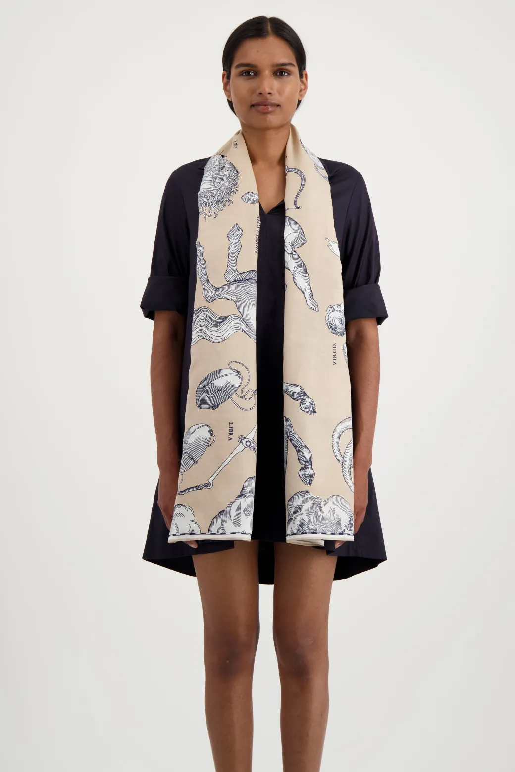 Astrology Scarf in Natural