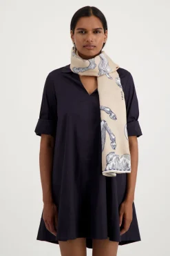 Astrology Scarf in Natural