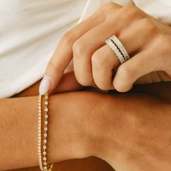 Ava Bea Interval Tennis Bracelet in Yellow Gold