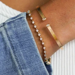 Ava Bea Interval Tennis Bracelet in Yellow Gold