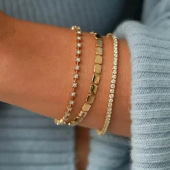 Ava Bea Interval Tennis Bracelet in Yellow Gold