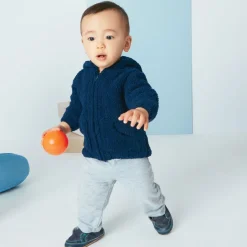 Baby Chenille Hoodie in Navy