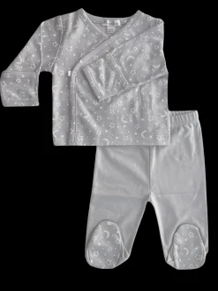 Baby Crescent Moon Set in Silver