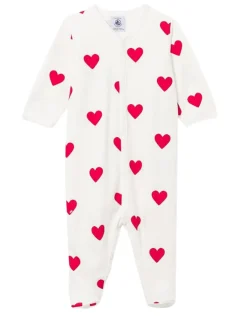 Baby Girl Heart Romper in White
