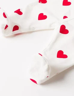 Baby Girl Heart Romper in White