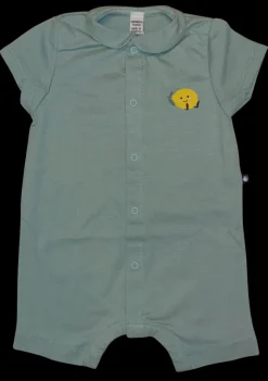 Baby Lemon Romper in Teal Green