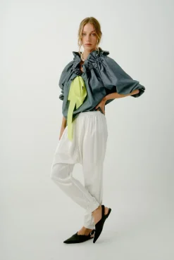 Beautiful Mess Top in Blue Chambray