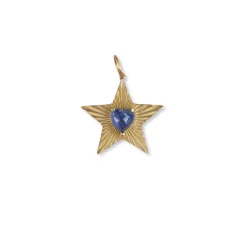 Blue Sapphire Starlight Charm in Yellow Gold