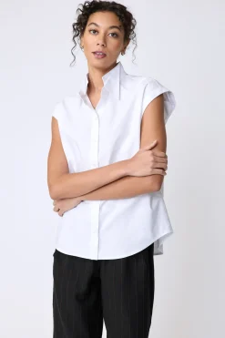 Candice DC Shirt in White Oxford