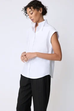 Candice DC Shirt in White Oxford