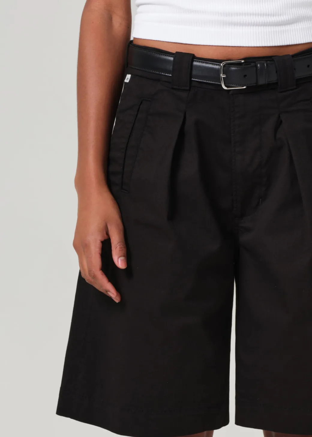 Cara Pleated Short in Black