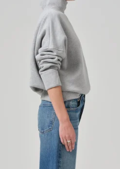 Cara Turtleneck in Heather Grey
