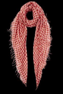 Cashmere and Silk Scarf in Valiant Poppy