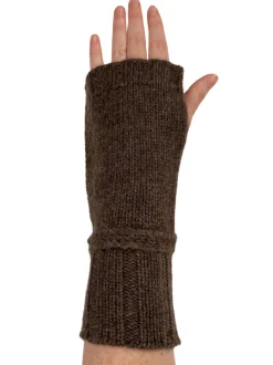 Cashmere Mittens in Brown