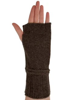 Cashmere Mittens in Brown