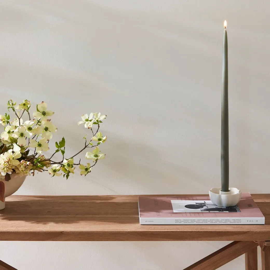 Ceramic Fleur Taper Holder