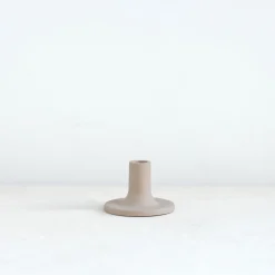 Ceramic Taper Candle Holder in Sand