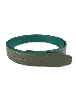 Cesoli Reversible Leather Belt in Emerald/Salut Green