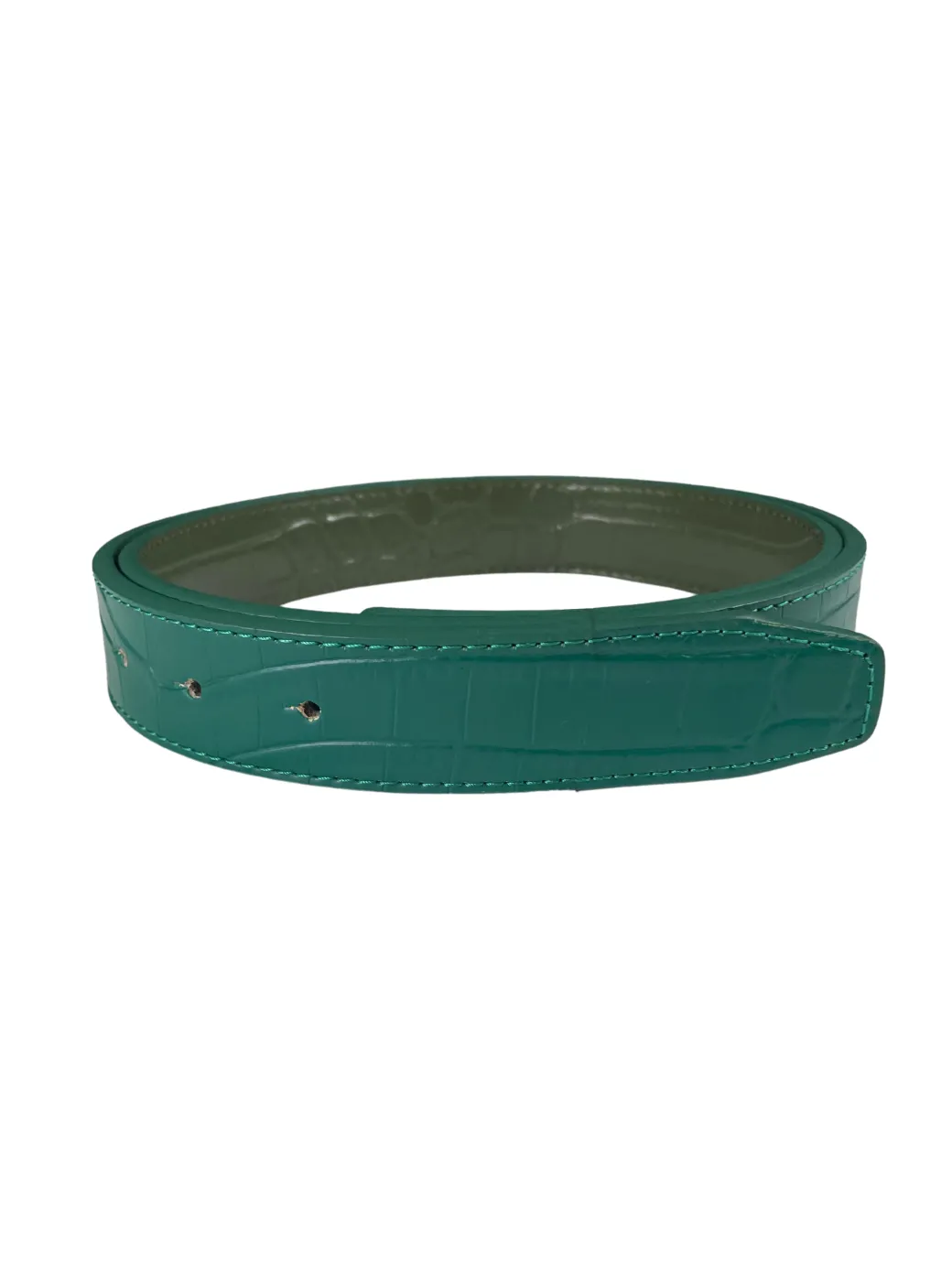Cesoli Reversible Leather Belt in Emerald/Salut Green