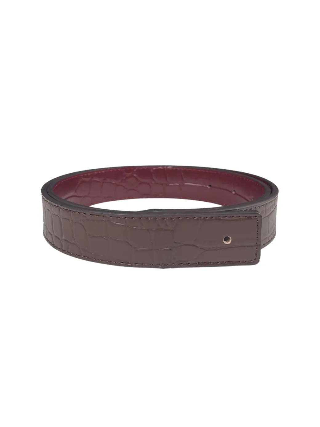 Cesoli Reversible Leather Belt in Sangria/Thoroughbred Brown
