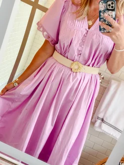 Cesoli Reversible Leather Belt in Saddle/Wheat