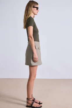 Chi Mini Skirt in Moss