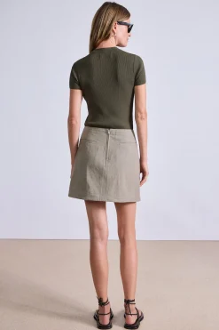 Chi Mini Skirt in Moss