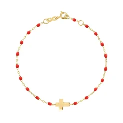 Classic Cross Bracelet in Yellow Gold