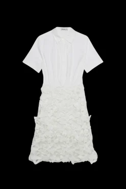 Colette Combo Dress in White