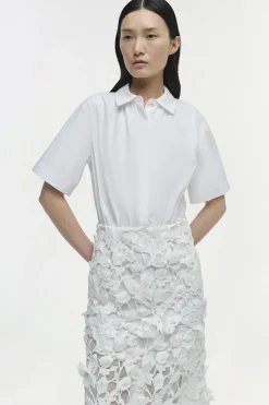 Colette Combo Dress in White