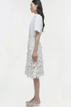 Colette Combo Dress in White