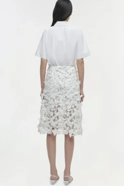 Colette Combo Dress in White