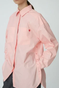 Cotton Poplin Shirt in Clear Pink