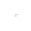 Diamond Padlock Stud in Yellow Gold