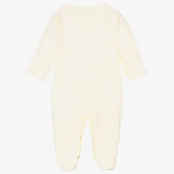 Dotty Duck Onesie in Yellow Stripe