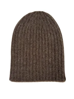 Double Cap Beanie in Brown
