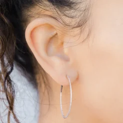 DRD Diamond Marge Hoops in White Gold