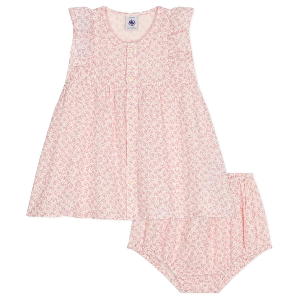 Floral Dress with Bloomers in Pink
