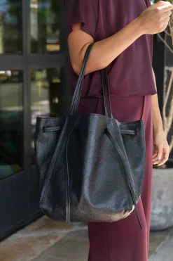 Florence Tote in Black Metallic