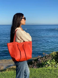 Florence Tote in Papaya