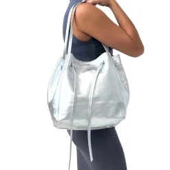 Florence Tote in Silver Metallic