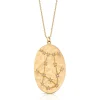 Gemini Astrology Necklace in Yellow Gold