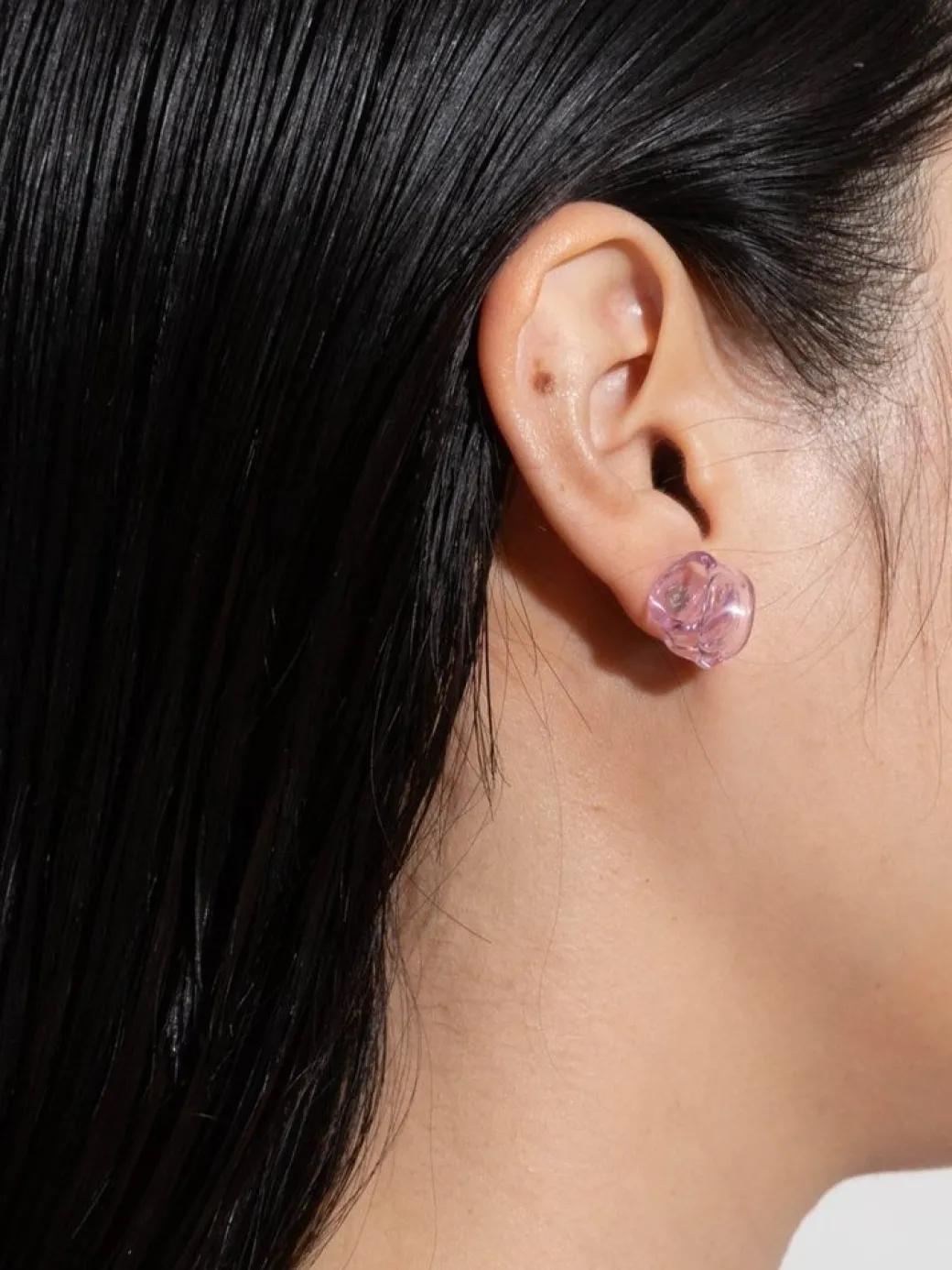 Glass Knot Earring in Candy Rain