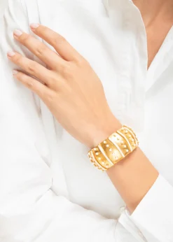 Gypset Cuff with White Enamel