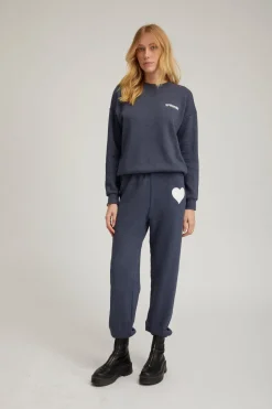 Heart Sweatpant in Navy